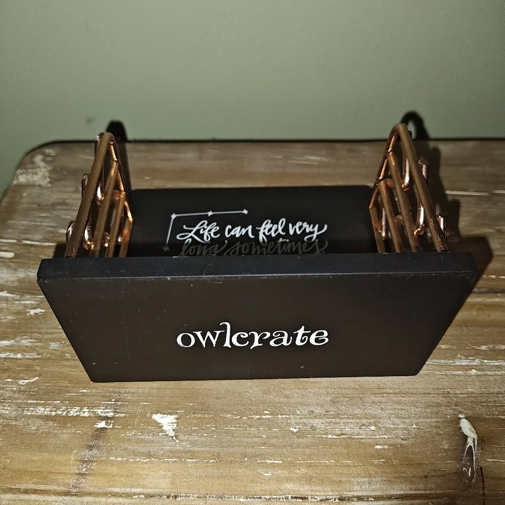 OwlCrate The Invisible Life of Addie LaRue wooden block desk calendar